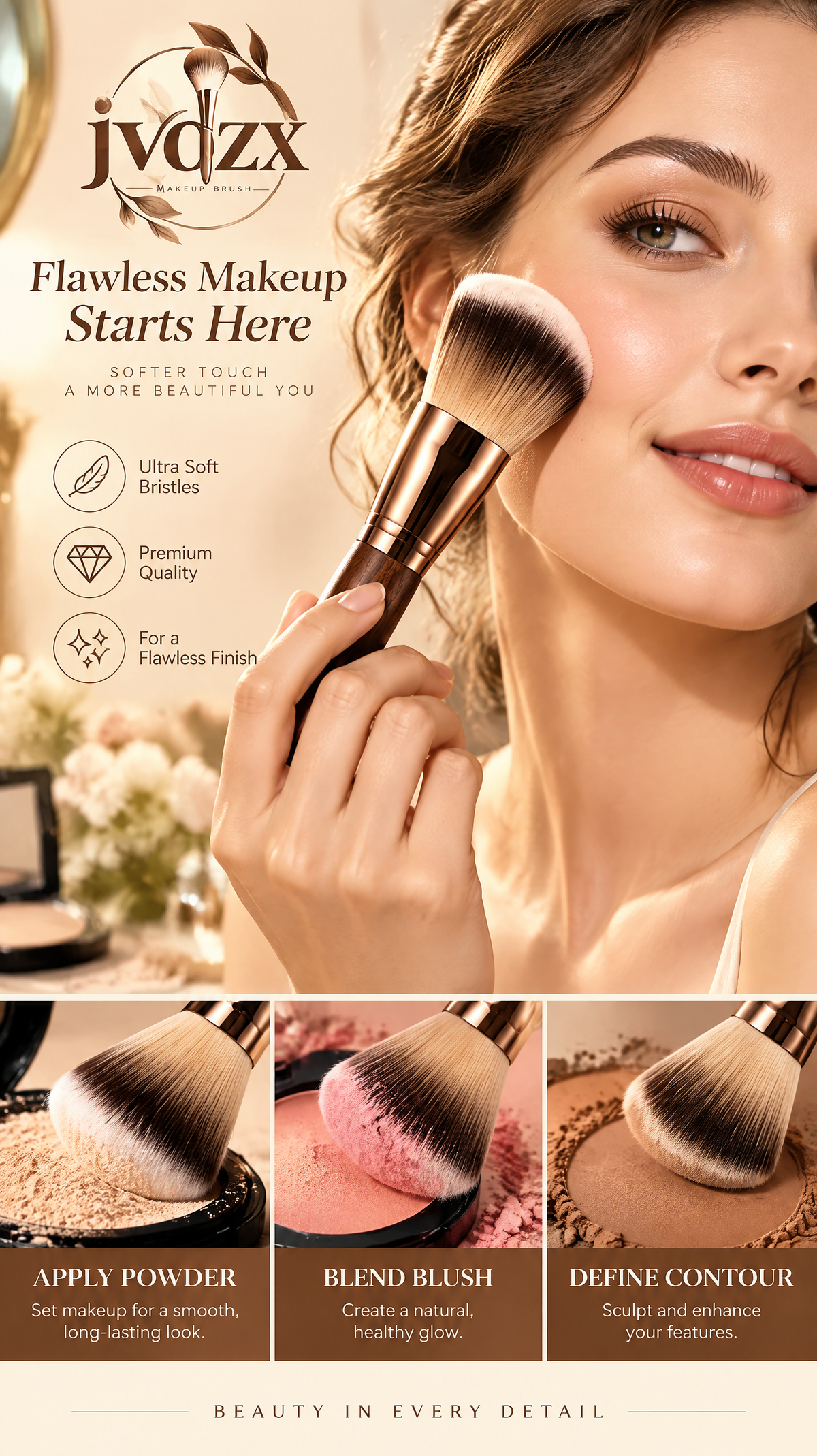 JVQZX Professional Precision Brush Set 10