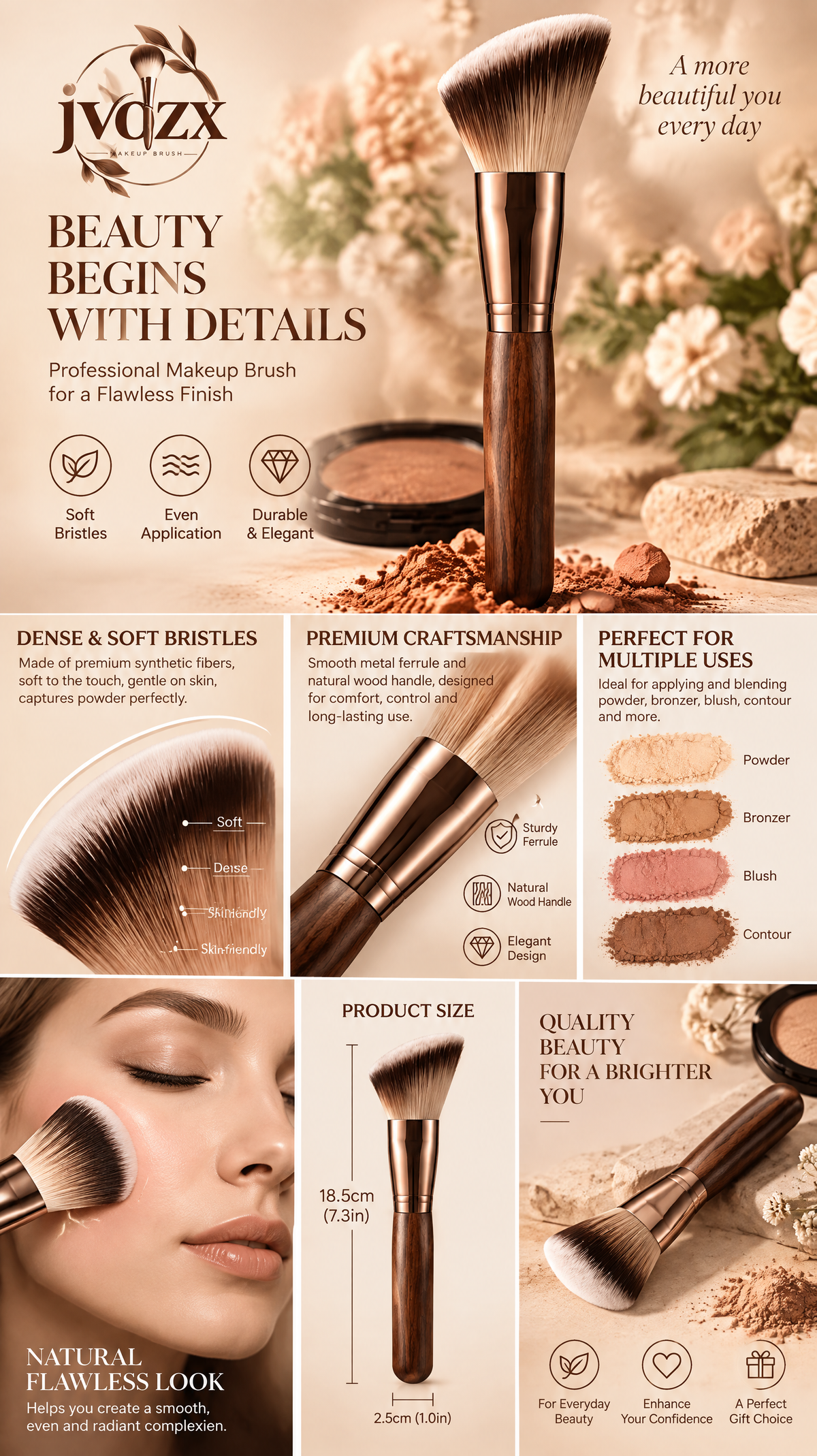 JVQZX Professional Precision Brush Set 10