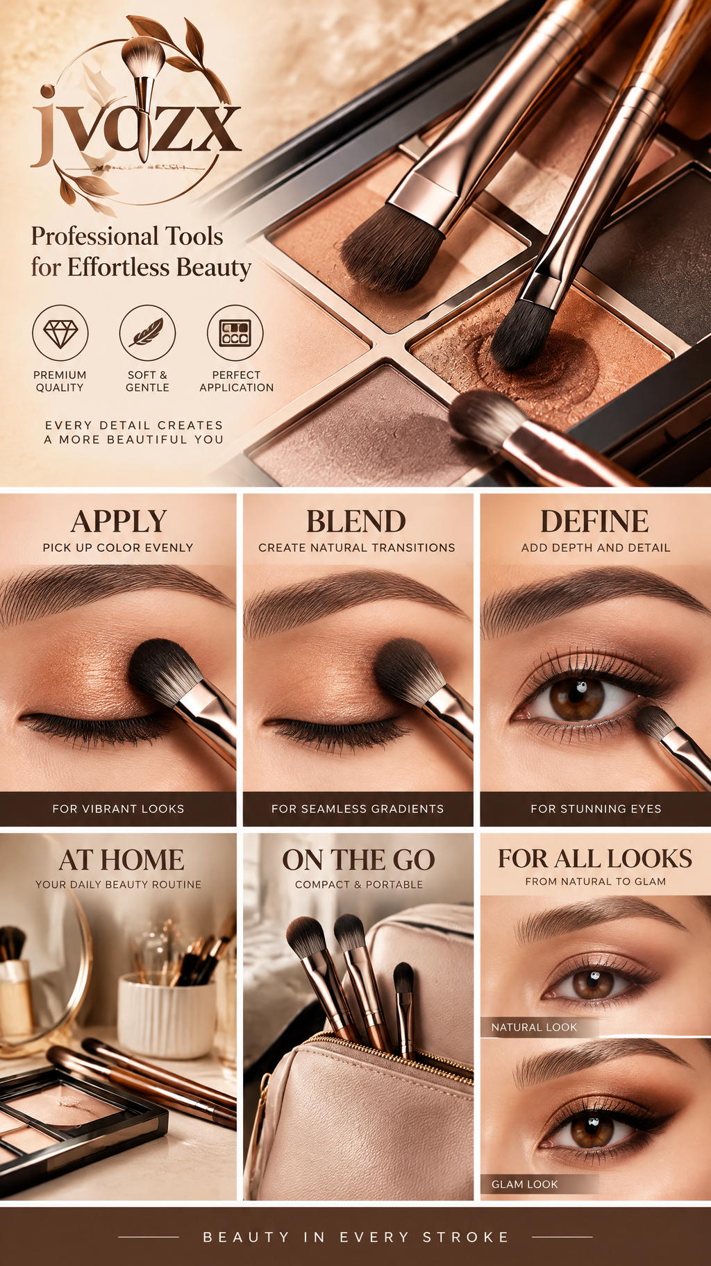 JVQZX Professional Blending Brush Collection