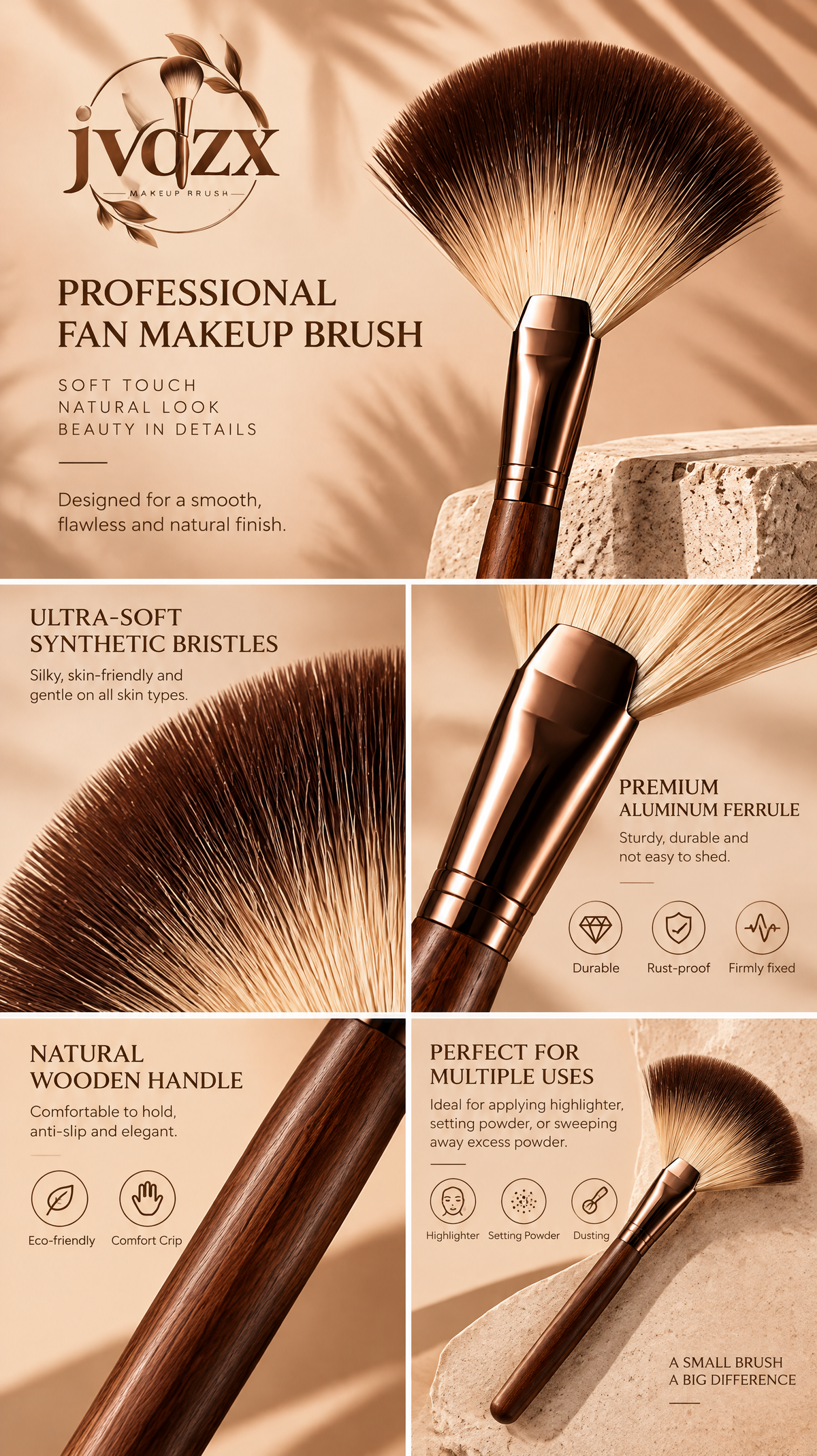 JVQZX Premium Face Contour Brush