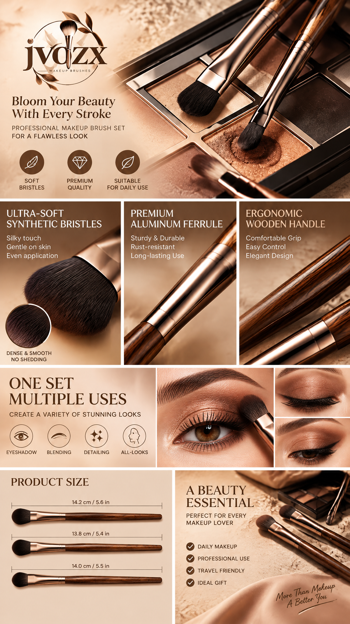 JVQZX Professional Blending Brush Collection
